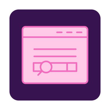 Düz simge, vektör illüstrasyonu taranıyor