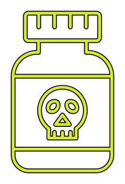  Zehirli vektör simgesi şişesi