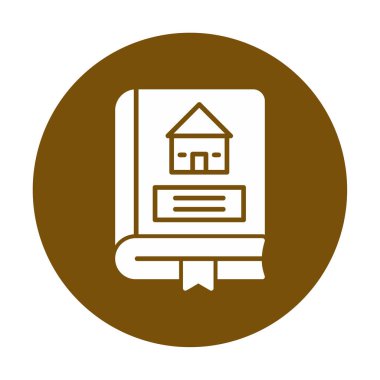 Mimarlık Kitabı düz simgesi, vektör illüstrasyonu 