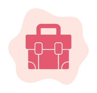 bavul ikonu vektör illüstrasyonu 