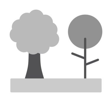 Kişisel ve ticari kullanım için ağaç simgesi vektör illüstrasyonu.