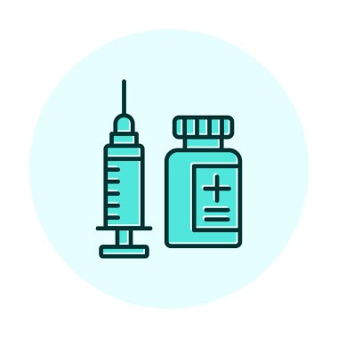 Aşılama web simgesi, vektör illüstrasyonu