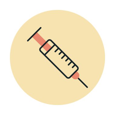 Şırınga web simgesi, vektör çizim 