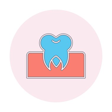 Azı dişi simgesi, vektör illüstrasyonu  