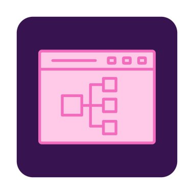 Çevrimiçi Akış Çizelgesi modern simgesinin vektör illüstrasyonu                  