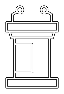 Podyum simgesinin vektör illüstrasyonu 