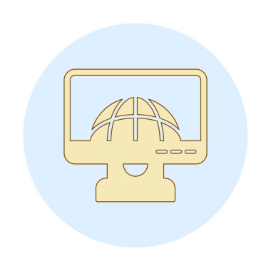 Global News web simgesi vektör illüstrasyonu                