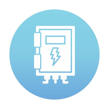 Güç simgesi, vektör illüstrasyonu. Yüksek Voltaj Kutusu              