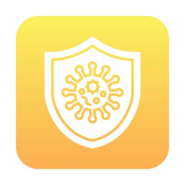 Virüs koruma simgesi vektör illüstrasyonu