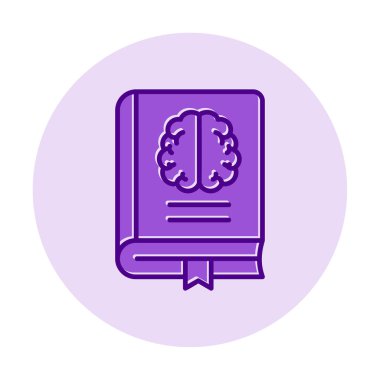 Nöroloji Kitabı web simgesi vektör illüstrasyonu