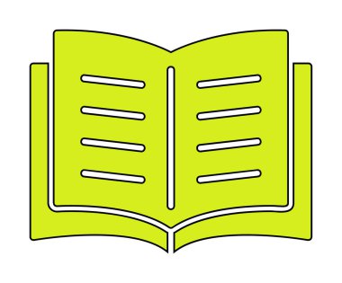 Kitap simgesi illüstrasyon vektörünü aç