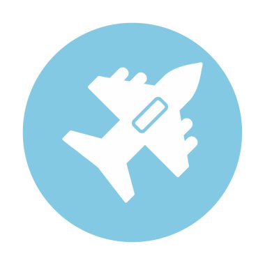 düzlem ikonu vektör illüstrasyonu