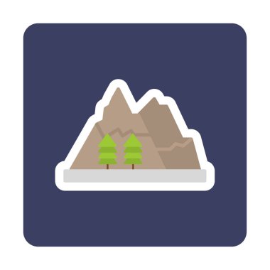 basit vektör izole dağ simgesi 