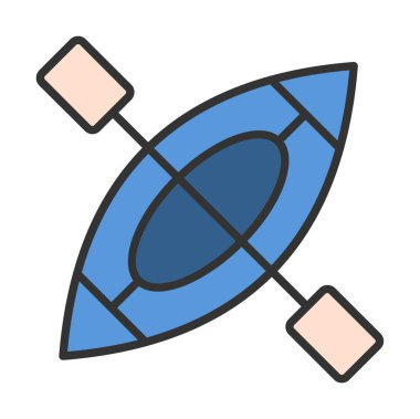 Kayak vektör illüstrasyonu, simge ögesi arkaplanı                    