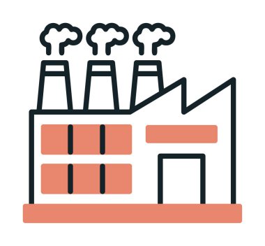 Factory icon, vector illustration simple design
