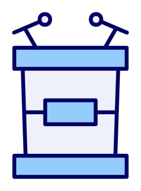 Modern Tribune simgesinin vektör çizimi                     