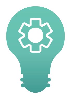 Basit ampul ikonu vektör çizimi