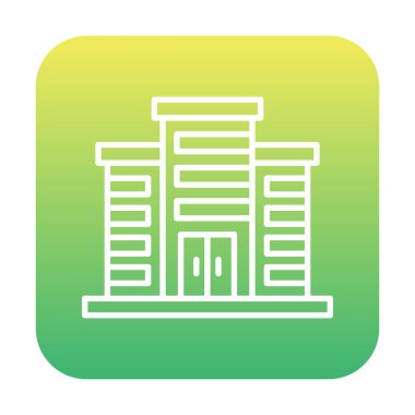 Şehir binası simgesi, vektör illüstrasyonu basit tasarım