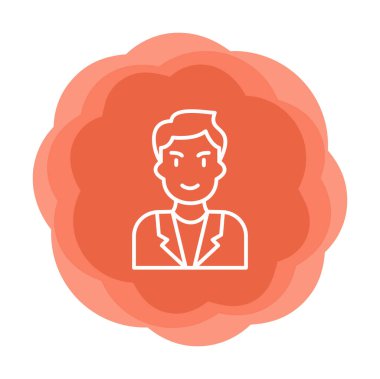 Aday erkekler simgesi, vektör illüstrasyonu 