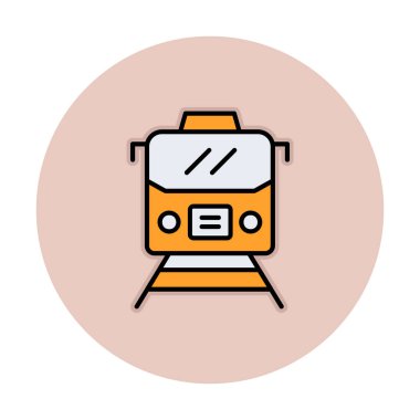 tren simgesi, vektör illüstrasyonu 