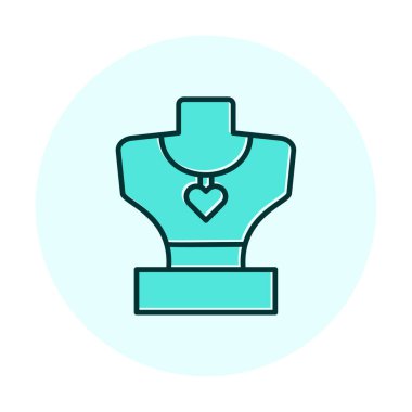 Kolye düz simgesi, vektör çizim                  