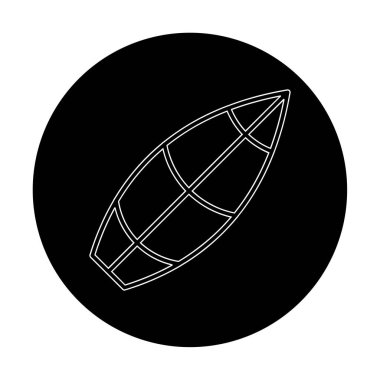 sörf tahtası vektör illüstrasyonu modern simge