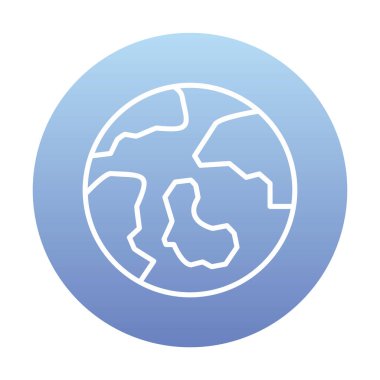 earth icon, vector illustration simple design
