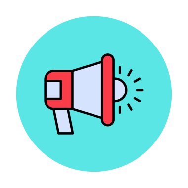 megafon simgesi, vektör illüstrasyonu