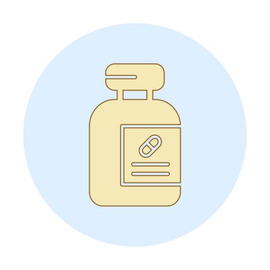 ilaç şişesi simgesi, vektör illüstrasyonu