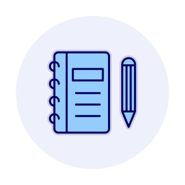 Kalem, vektör illüstrasyonlu günlük 