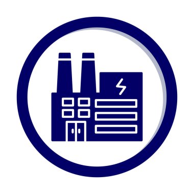 Elektrik fabrikası renkli vektör simgesi