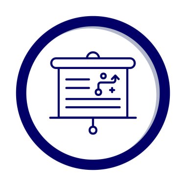 Basit Strateji simgesi, vektör illüstrasyonu