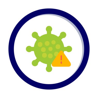 Coronavirus hastalığı ikonu, vektör illüstrasyonu  