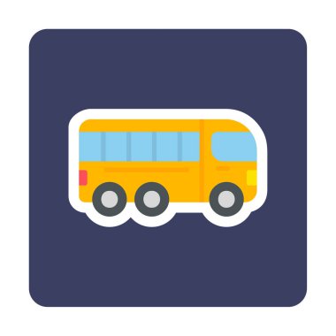 bus simgesi, vektör illüstrasyonu