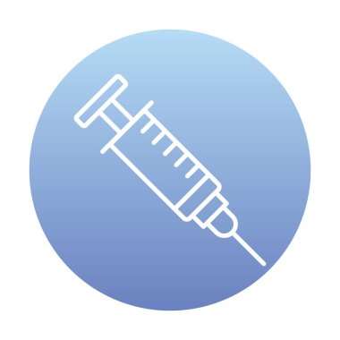 Enjeksiyon şırınga simgesi, vektör illüstrasyonu 