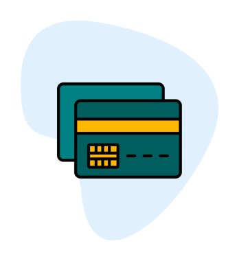  kredi düzlüğü iş simgesi vektör illüstrasyonu  