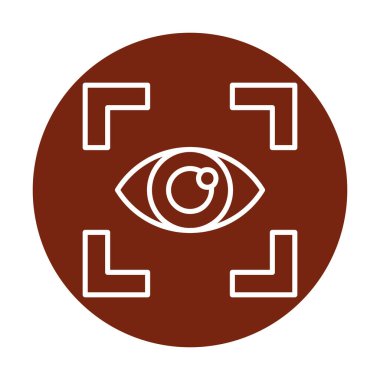 Vizyon düz simgesi, vektör çizim