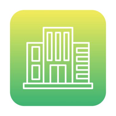 Otel binası ikon vektör illüstrasyonu                 