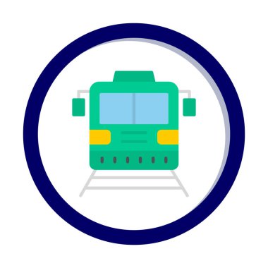 tren simgesi, vektör illüstrasyonu 