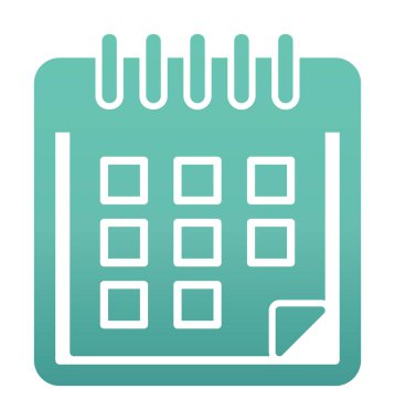 Takvim simgesi, vektör illüstrasyonu basit tasarım