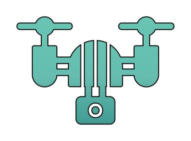 İHA simgesi, vektör illüstrasyonu  