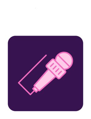 mikrofon web simge vektör çizim 