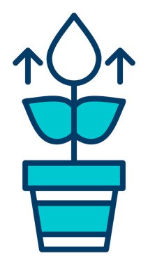 Bitki büyüme ikonu vektör illüstrasyonu