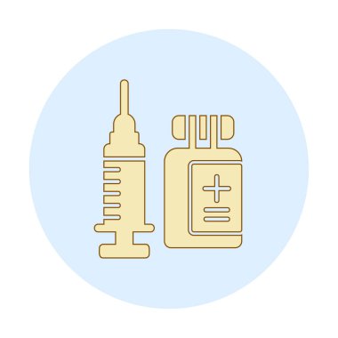 Aşılama web simgesi, vektör illüstrasyonu