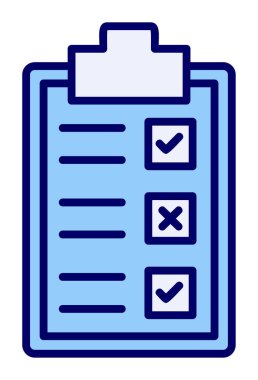 Kontrol listesi olan pano simgesi, vektör illüstrasyon tasarımı  