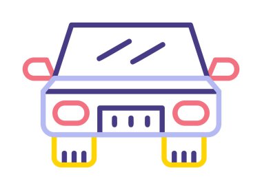 Araba düz simgesi. Vektör çizim 