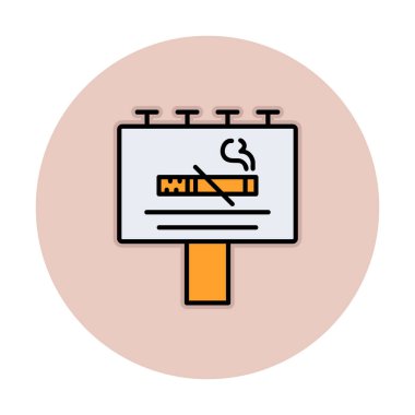 Sigara içilmeyen Billboard 'un vektör illüstrasyonu 