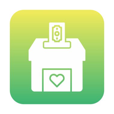 Bağış Kutusu vektör simgesi