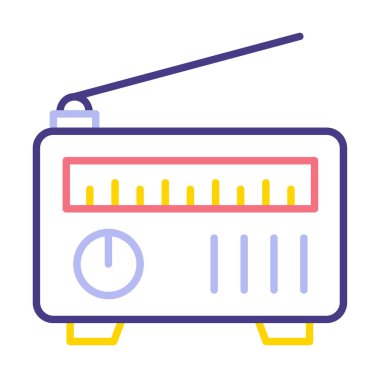 radyo simgesi web basit illüstrasyon