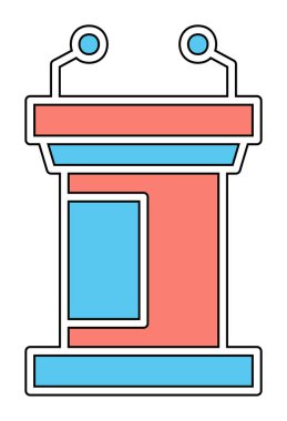 Podyum simgesinin vektör illüstrasyonu 